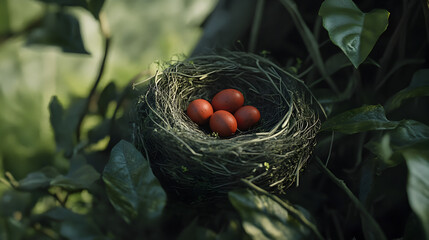 eggs in the nest