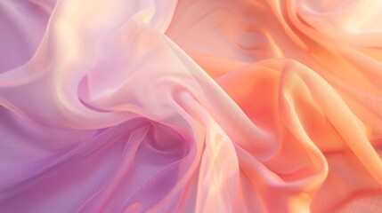 Obraz premium A soothing image with a gentle gradient of sunset hues in a faded dreamy style ranging from pale coral to light lavender.