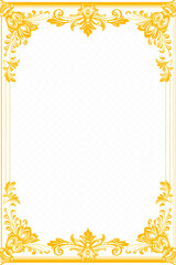 Obraz premium Yellow Border Certificate Template with Golden Frame