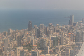 Fototapeta premium Aerial view of Beirut, capital of Lebanon
