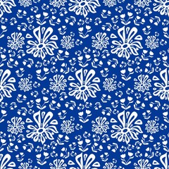 Hand drawn floral pattern color background, botanical and natural style. for decoration, fabric, wallpaper, wrapping paper, tiles. flower design.