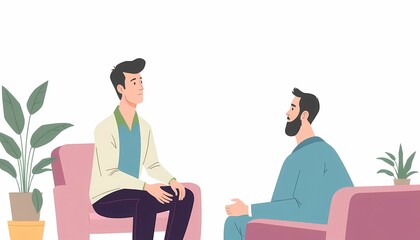 Fototapeta premium Therapy Session with Mentor or Psychologist