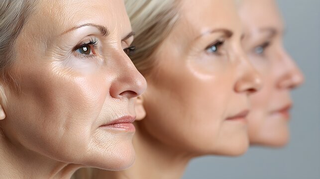 Article on long-term facelift effects, featuring before-and-after images highlighting the reduction of fine lines and deep wrinkles, with smoother, tighter skin over time