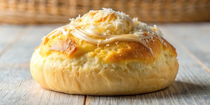 Delicious Filipino ensaymada bread with butter and sugar