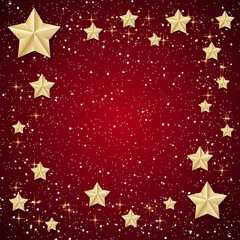Christmas and New Year luxury vector background with stars and snowflakes