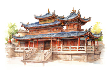 Fototapeta premium PNG China architecture building temple. .