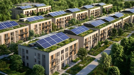 Fototapeta premium Sustainable Green Building Community