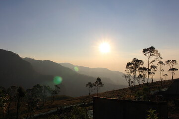 sunrise in the mountains