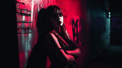 Vibrant underground rave atmosphere showcasing expressive dancers illuminated by dynamic lights and urban art on a vibrant night