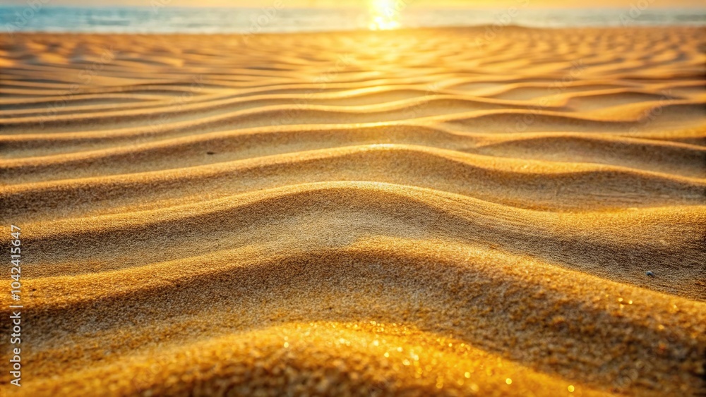 Poster depth of field abstract background of sand with waves from the sea