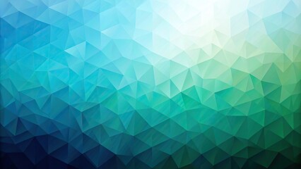 Obraz premium Depth of Field abstract background with geometrical shades and soft gradient in blue and green hues