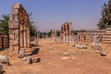 Fototapeta premium Ruins of Umayyad city of Anjar in Lebanon