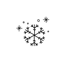 snowflake doodle icon