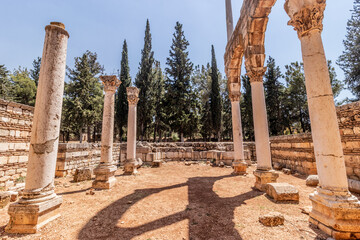 Ruins of Umayyad city Anjar in Lebanon