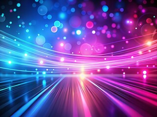 Obraz premium Abstract Background with Pink and Blue Glowing Lights and Lines for Modern Design and Digital Art