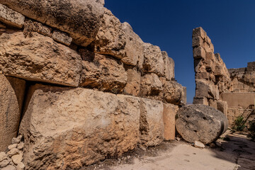 Temple of Jupiter ruins in Baalbek, Lebanon