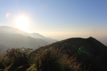 sunrise in the mountains