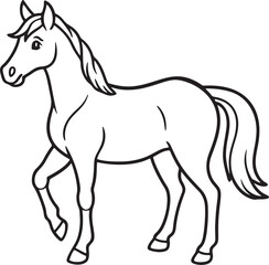 Obraz premium Horse Vector silhouette with white background