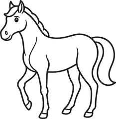 Obraz premium Horse Vector silhouette with white background