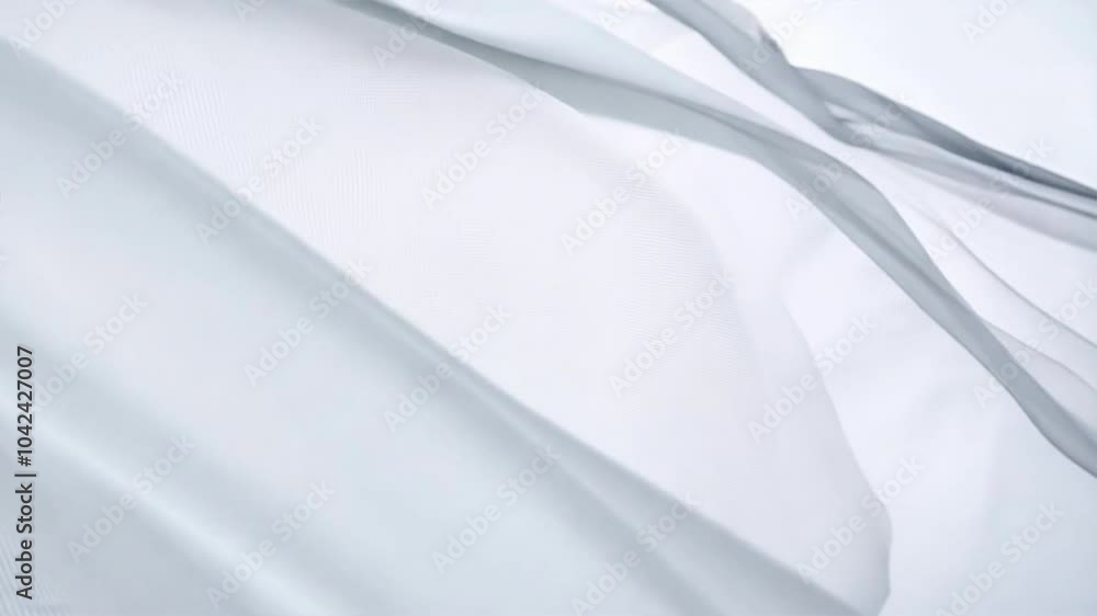 Poster translucent fabric flows softly, creating airy atmosphere with delicate layers that evoke sense of c