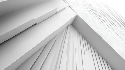 Obraz premium Abstract White Shapes with Textured Surface