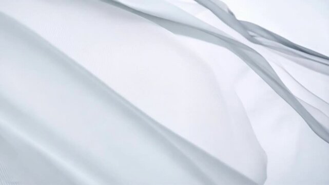 Translucent fabric flows softly, creating airy atmosphere with delicate layers that evoke sense of calm and elegance, showcasing light texture and sheer beauty perfect for design.