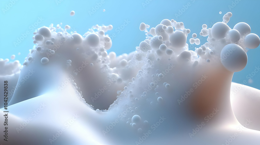 Aufkleber abstract representation of foam and bubbles against a soft background.