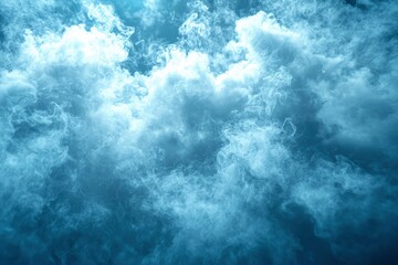 Fototapeta premium Abstract Background of Whimsical Blue Smoke Swirls