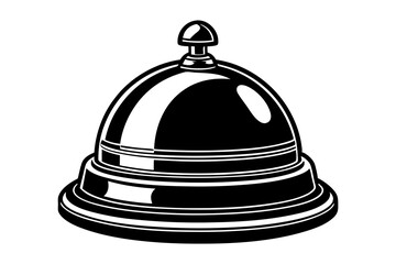  Old hotel bell isolated on a white background