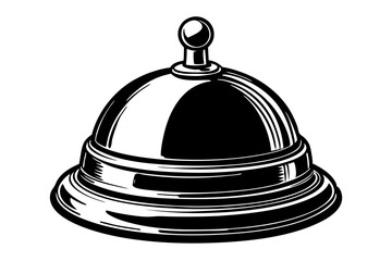  Old hotel bell isolated on a white background