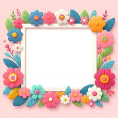 Frame with flowers