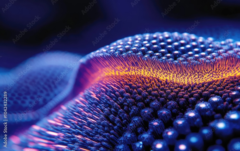 Poster abstract close-up of textured surface with vibrant colors and intricate patterns.