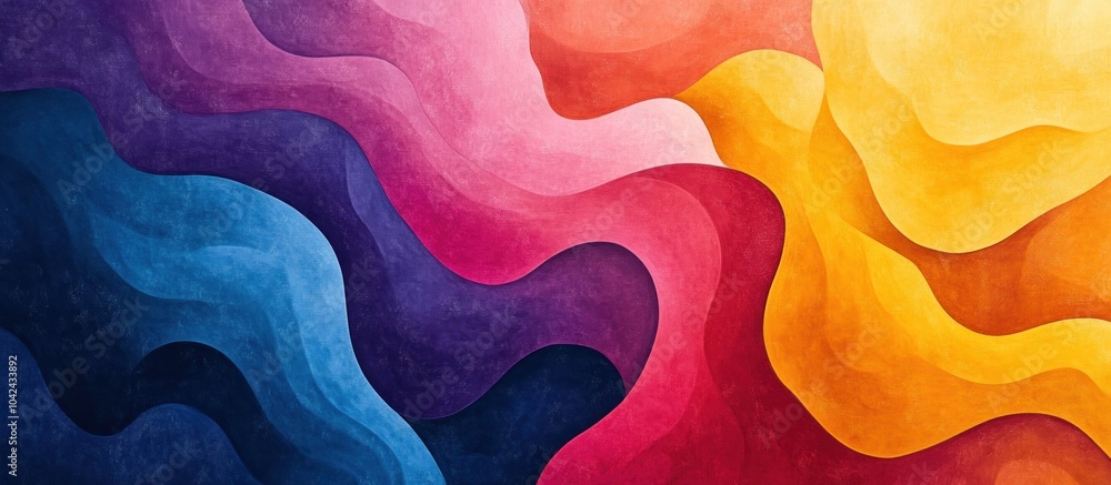 Poster abstract colorful waves background with gradient colors.