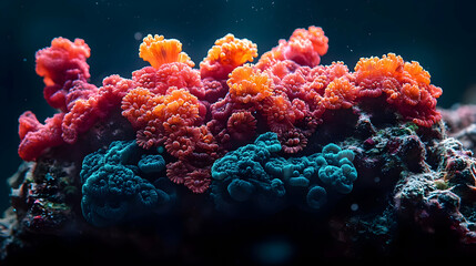 Vibrant coral formations showcasing ocean biodiversity.