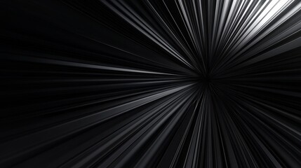 Abstract black background. Featuring a series of glowing, radial lines with smooth gradients. Showcasing a modern and geometric design. Ideal for tech visuals and artistic media