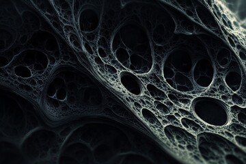 Abstract black background. Featuring a series of intricate, glowing fractal patterns. Showcasing a complex, mathematical beauty. Ideal for scientific visuals and digital art