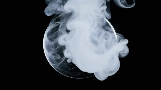 mesmerizing motion wispy smoke flows gracefully sphere perfect logos overlay effects unique plasma mist that creates abstract shapes stunning 4K render quality ball electric