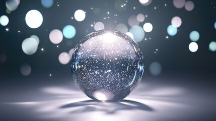 Fototapeta premium Radiant Glass Sphere Background for Luminous Visuals