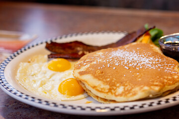 Egg and pancake breakfast