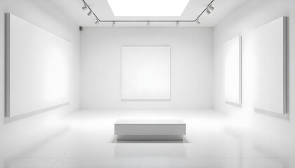 poster blank mockup advertising exhibition festival indoor room