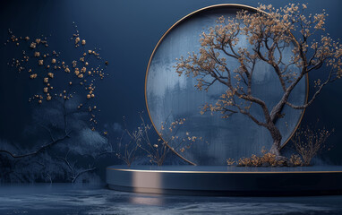 Naklejka premium Background of traditional China element e-commerce product display platform