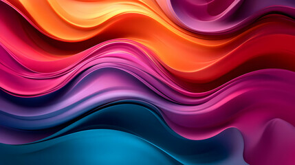 Abstract waves of color blending in vibrant hues and smooth curves.
