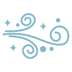 Isolated Cold wind icon Vector