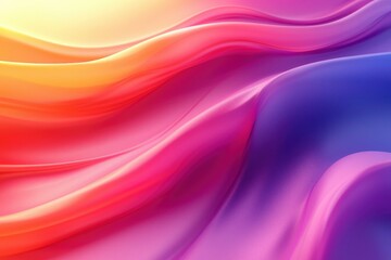 Obraz premium Abstract Wavy Gradient in Shades of Yellow, Pink, and Purple