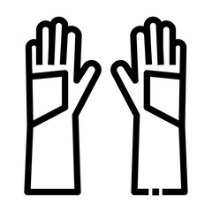 fencing gloves Line Icon