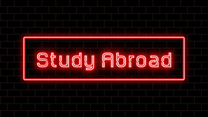 Study Abroad のネオン文字