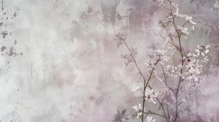 A calming pastel background in shades of soft gray and dusty mauve captures a peaceful mood.