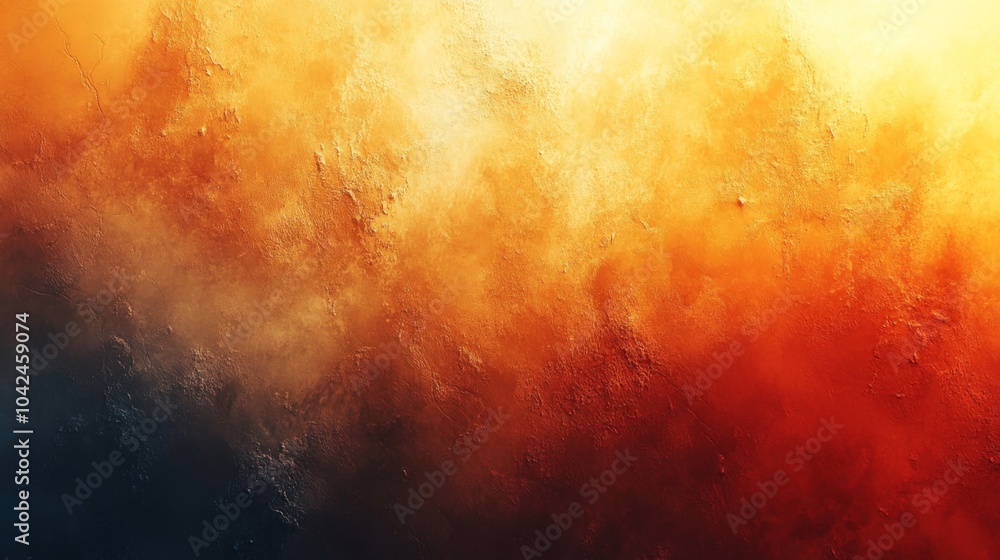 Poster a stunning display of color during sunrise, where warm shades of orange and yellow seamlessly merge 