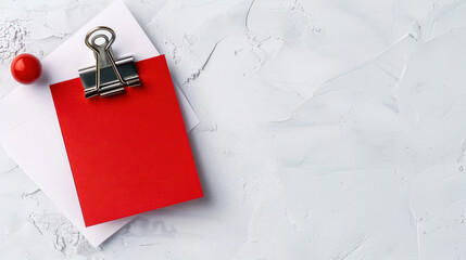 A clean badge design with a sturdy metal clip, set against a soft white backdrop for perfect branding mockups.