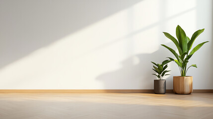 Fototapeta premium Bright and inviting indoor plant display enhancing minimalist home aesthetics